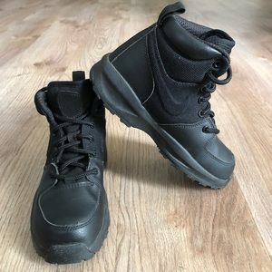 Nike ACG Manoa Boot Triple Black Toddler Youth 13C